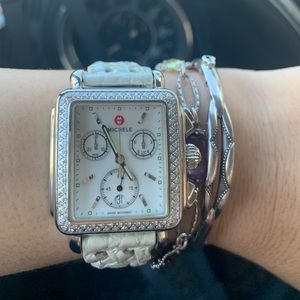 Michele deco diamond watch